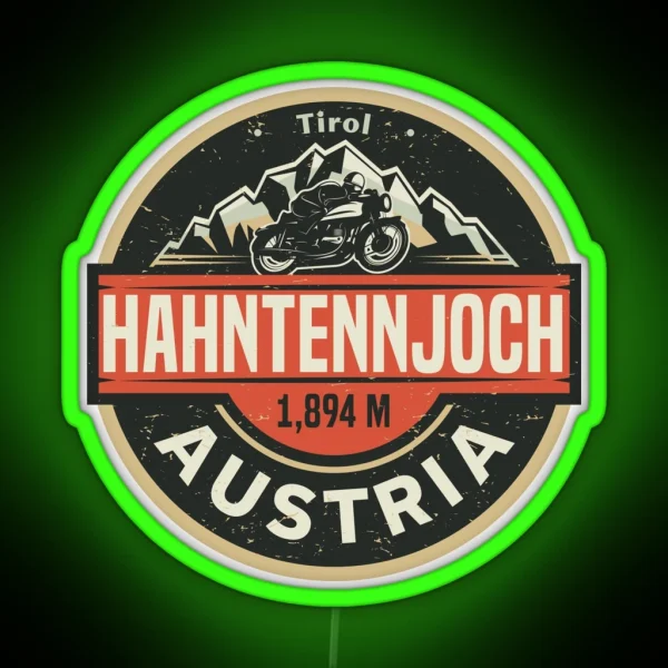 Hahntennjoch High Mountain Pass RGB Neon Sign