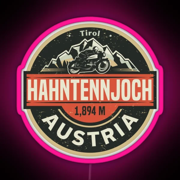 Hahntennjoch High Mountain Pass RGB Neon Sign