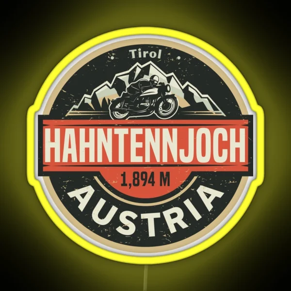 Hahntennjoch High Mountain Pass RGB Neon Sign