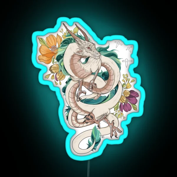 Haku Spirited Away RGB Neon Sign