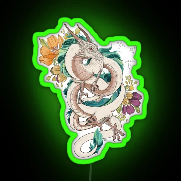 Haku Spirited Away RGB Neon Sign