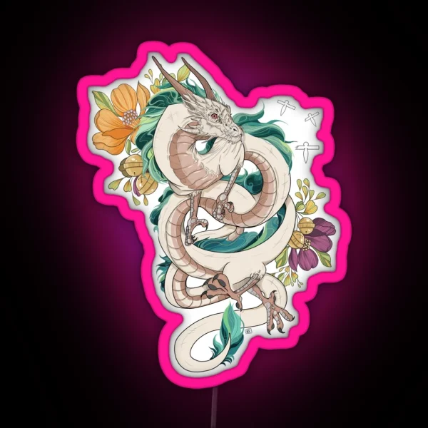 Haku Spirited Away RGB Neon Sign