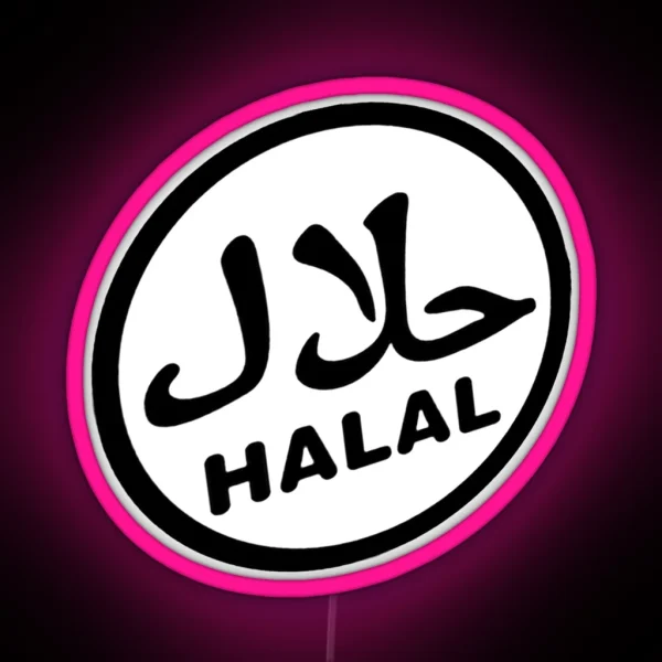 Halal Certified Logo RGB Neon Sign