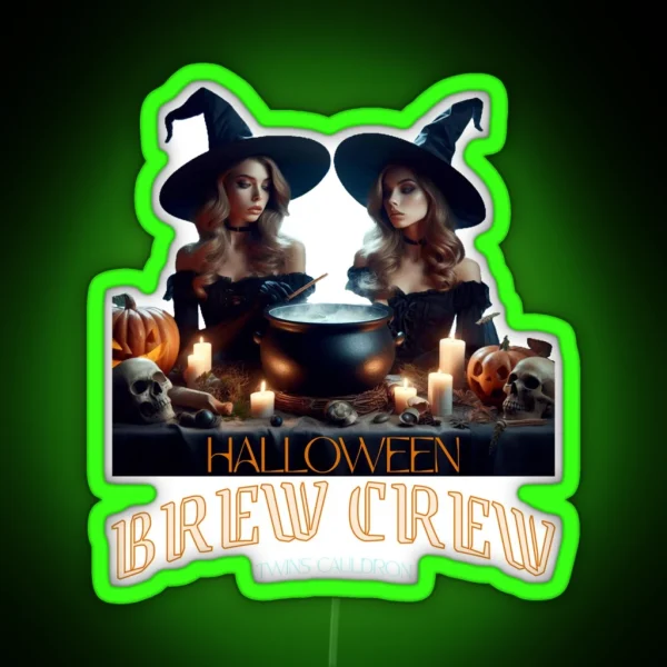 HALLOWEEN BREW CREW RGB Neon Sign