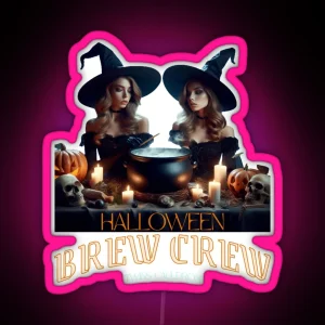 HALLOWEEN BREW CREW RGB Neon Sign