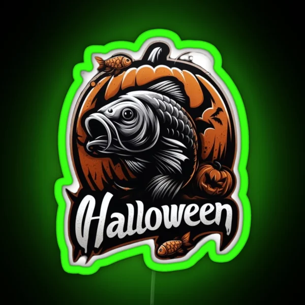 Halloween Carp RGB Neon Sign
