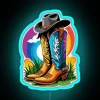 Halloween Cowboy Boots RGB Neon Sign - Image 2