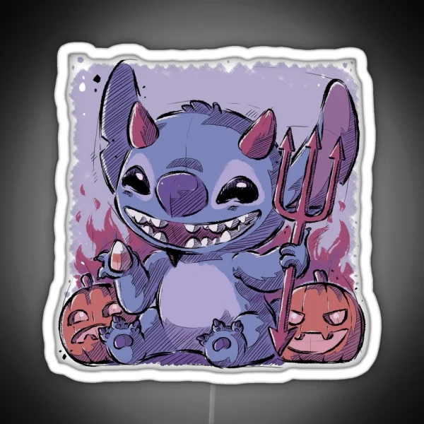Halloween Stitch RGB Neon Sign