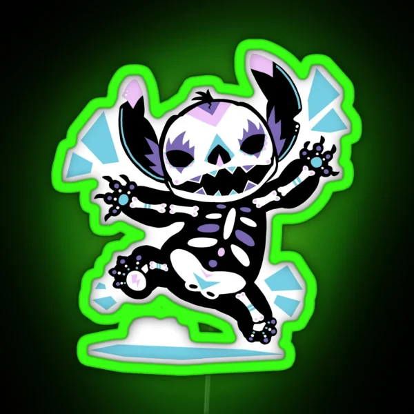 Halloween Stitch RGB Neon Sign