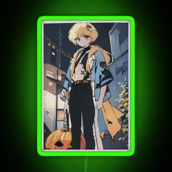 Halloween Vibes Guess My Costume RGB Neon Sign