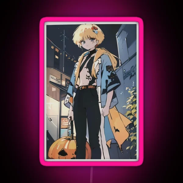 Halloween Vibes Guess My Costume RGB Neon Sign