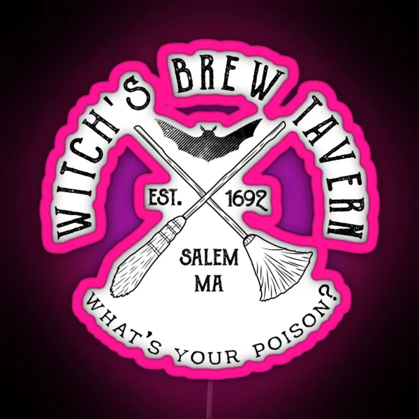 Halloween Witchs Brew Tavern RGB Neon Sign
