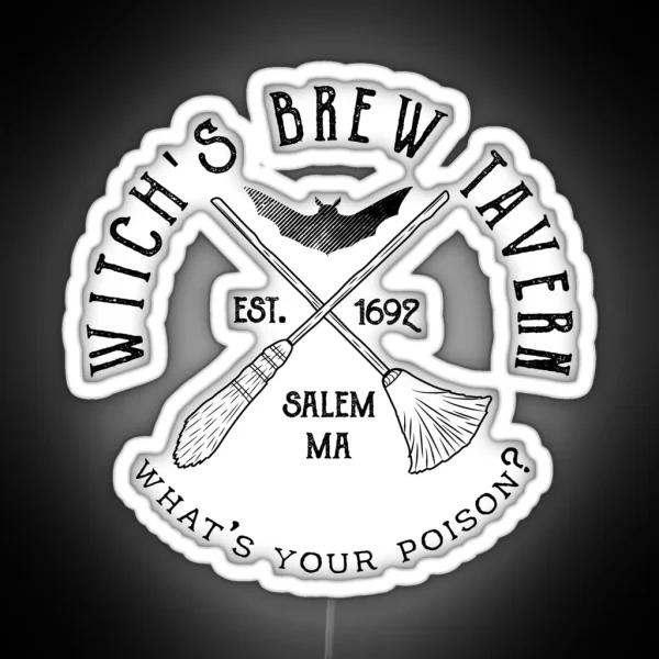 Halloween Witchs Brew Tavern RGB Neon Sign