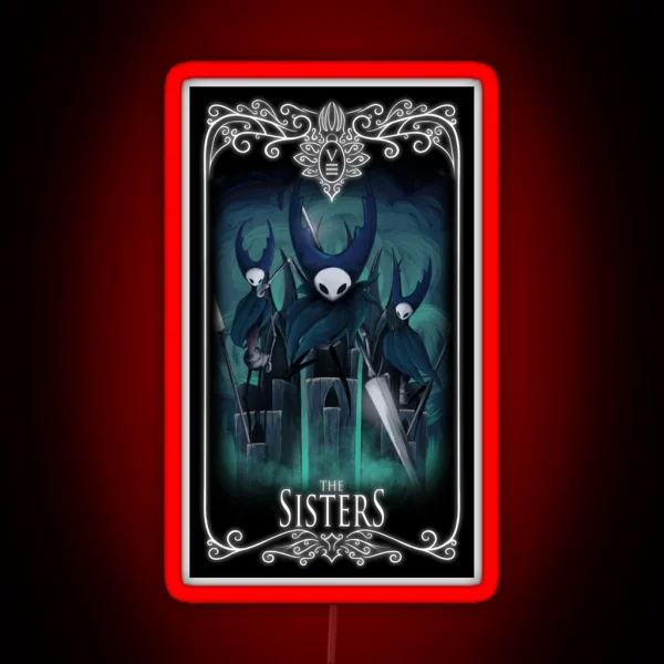 Hallownest Tarot VIII The Sisters RGB Neon Sign