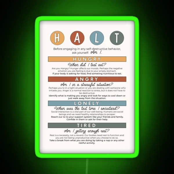 HALT Technique RGB Neon Sign