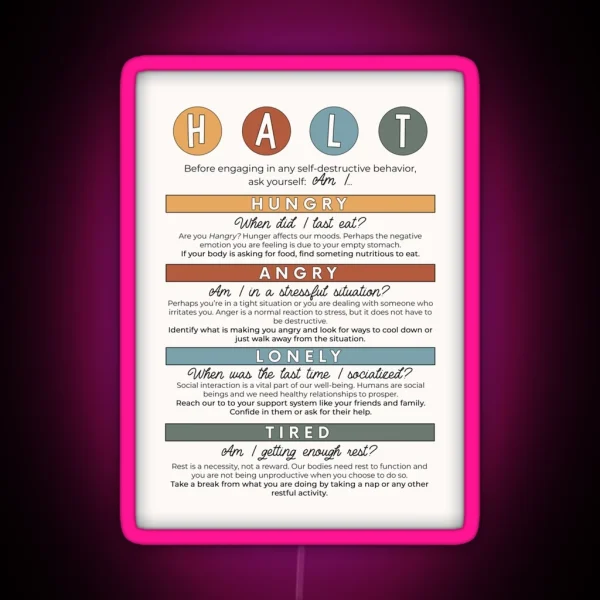 HALT Technique RGB Neon Sign