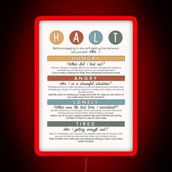 HALT Technique RGB Neon Sign