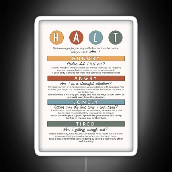 HALT Technique RGB Neon Sign