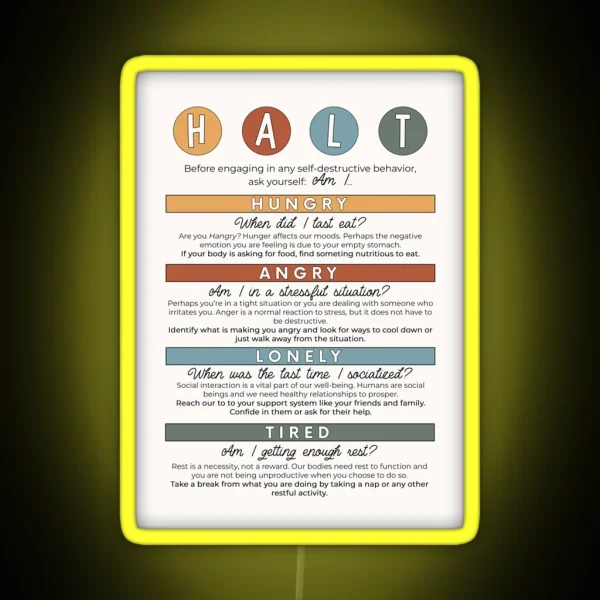 HALT Technique RGB Neon Sign
