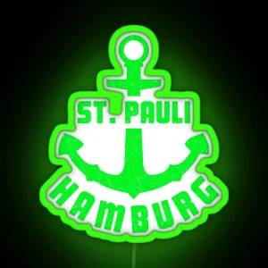 Hamburg St Pauli Anchor Sailor Captain Gift RGB Neon Sign