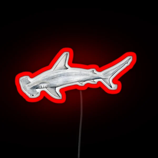 Hammerhead Shark For Divers Shark Lovers And Fishermen RGB Neon Sign