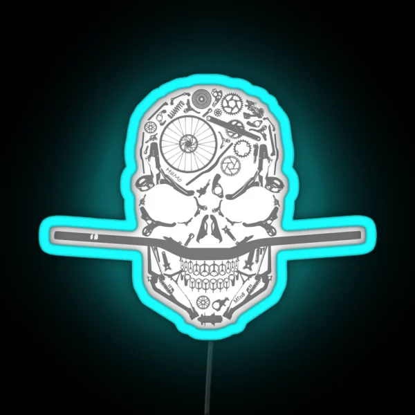 Hamo Grey Mountain Biking Skulls New Zealand Led RGB Neon Sign