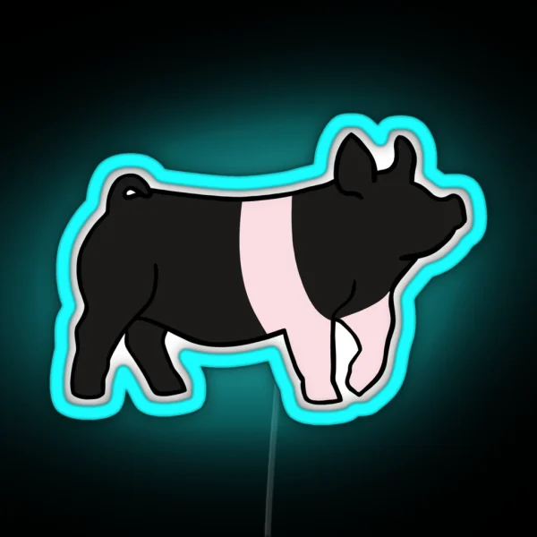 Hampshire Show Pig RGB Neon Sign