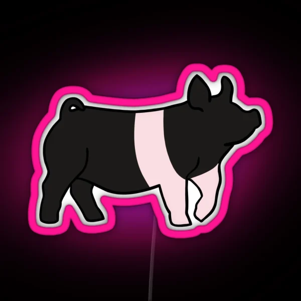 Hampshire Show Pig RGB Neon Sign