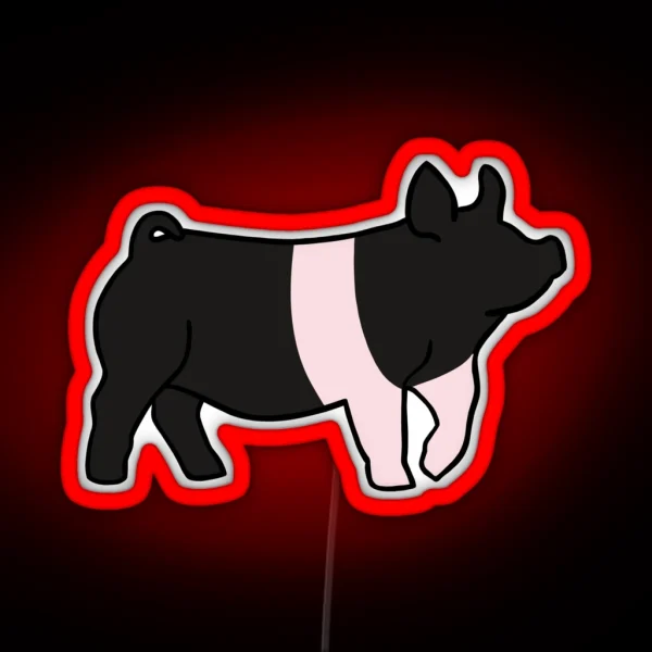 Hampshire Show Pig RGB Neon Sign