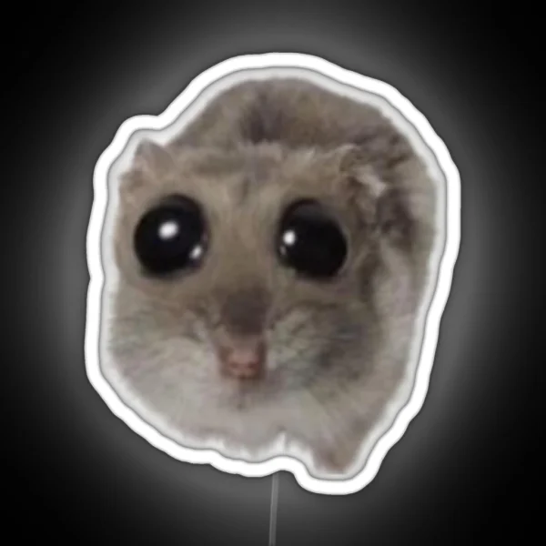 HAMSTER BIG EYES RGB Neon Sign
