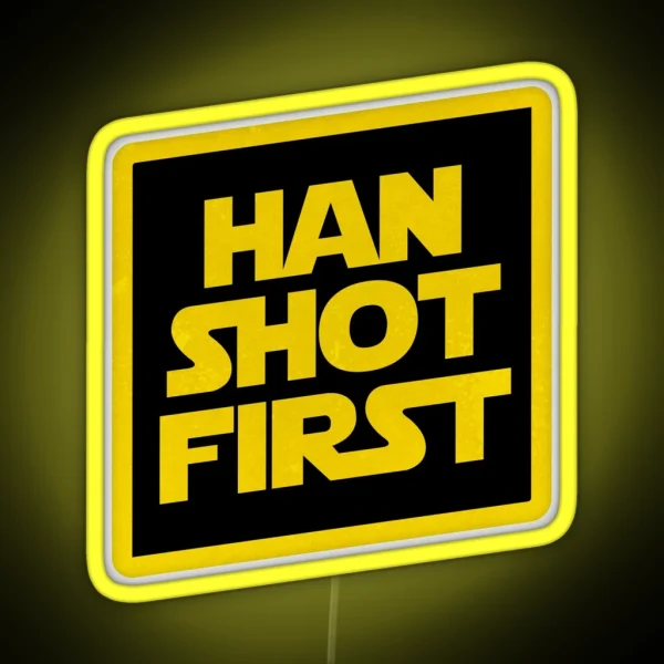 Han Shot First RGB Neon Sign