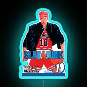 Hanamichi Sakuragi 10 Shohoku Slam Dunk RGB Neon Sign