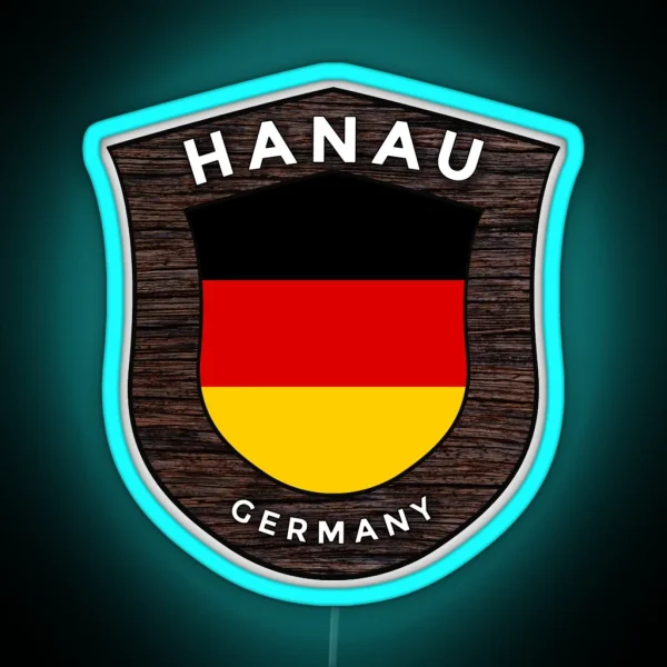 Hanau Germany Emblem Flag RGB Neon Sign