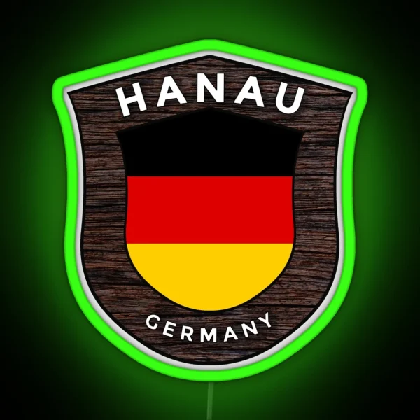 Hanau Germany Emblem Flag RGB Neon Sign