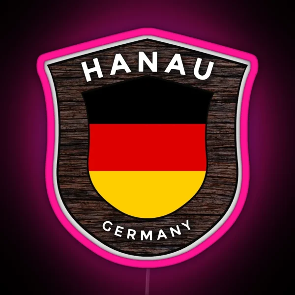 Hanau Germany Emblem Flag RGB Neon Sign