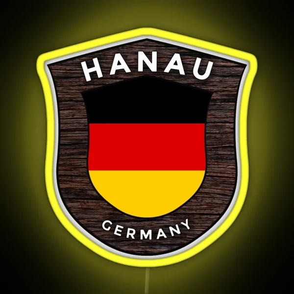 Hanau Germany Emblem Flag RGB Neon Sign