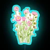 Hand Painted Pink Ranunculus Pink Buttercup Pink Peony RGB Neon Sign - Image 3
