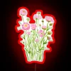 Hand Painted Pink Ranunculus Pink Buttercup Pink Peony RGB Neon Sign - Image 2