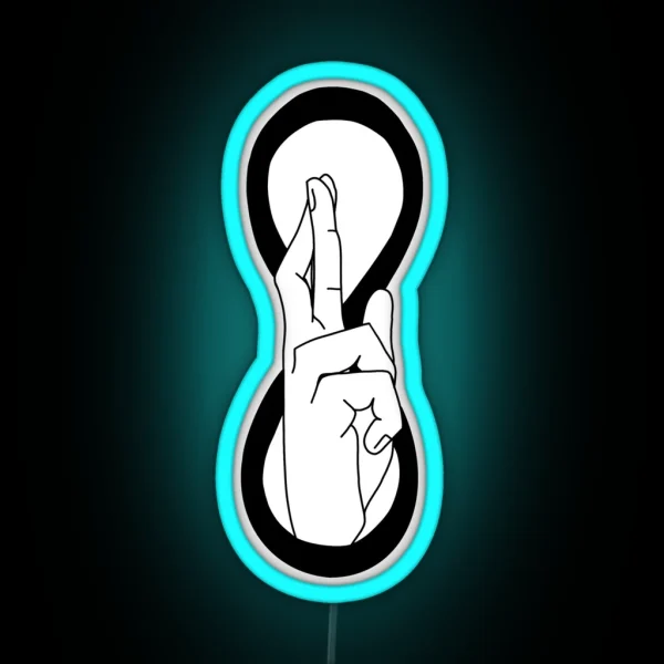 Hand Pose RGB Neon Sign