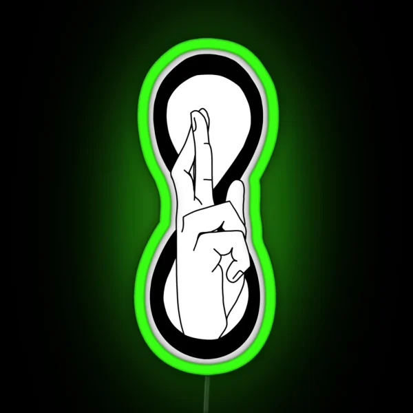 Hand Pose RGB Neon Sign