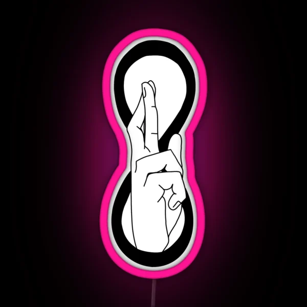 Hand Pose RGB Neon Sign
