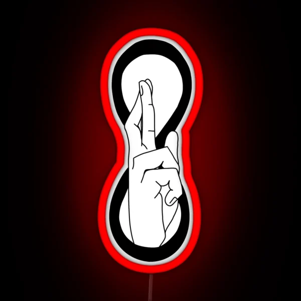Hand Pose RGB Neon Sign