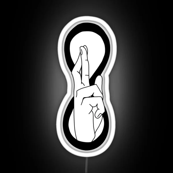 Hand Pose RGB Neon Sign