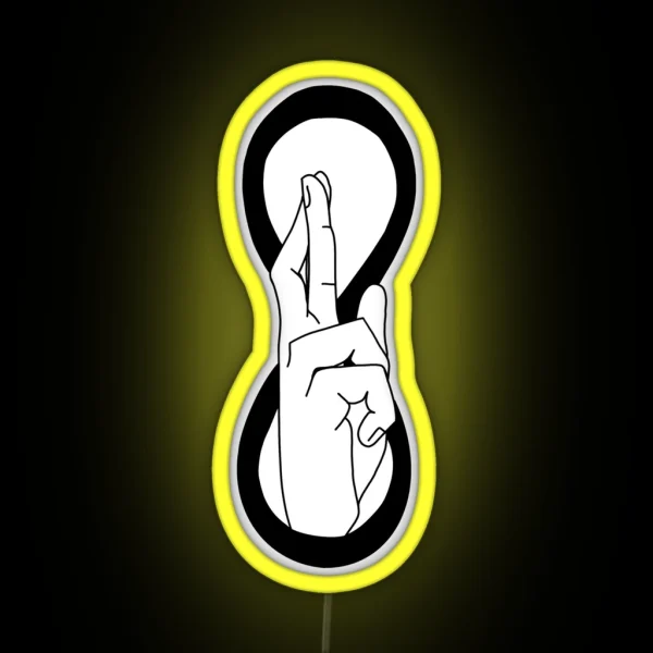 Hand Pose RGB Neon Sign