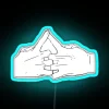Hand Sign Horse RGB Neon Sign - Image 3