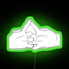 Hand Sign Horse RGB Neon Sign - Image 4