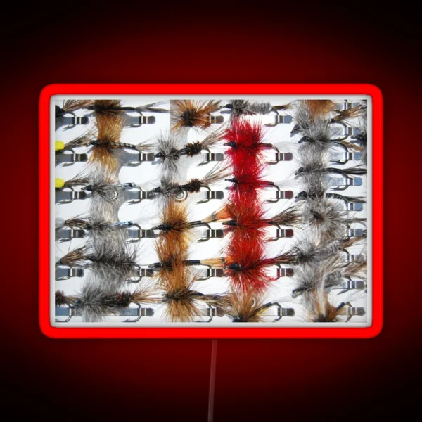 Hand Tied Flies For Flyfishing RGB Neon Sign