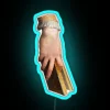 Hand With Book Detail Renaissance Aesthetic RGB Neon Sign - Image 3