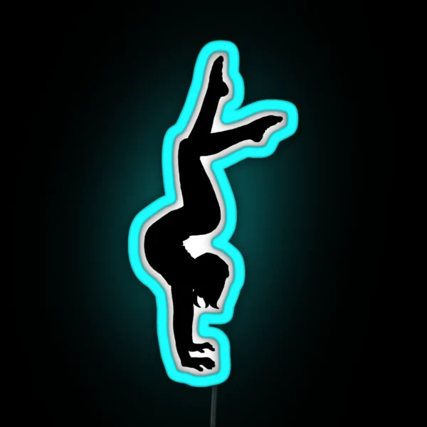 Handbalancer Silhouette RGB Neon Sign