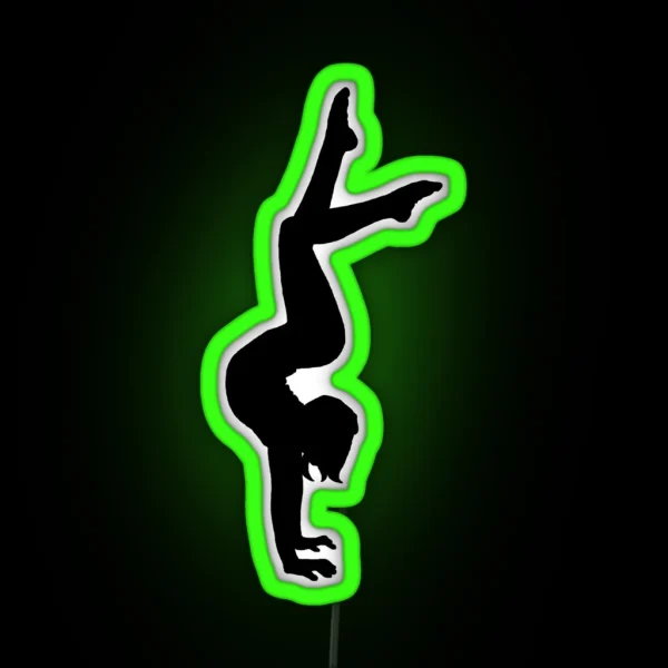 Handbalancer Silhouette RGB Neon Sign